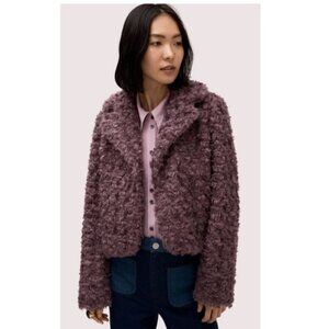 NWT Kate Space faux fur jacket, 6, dark orchid